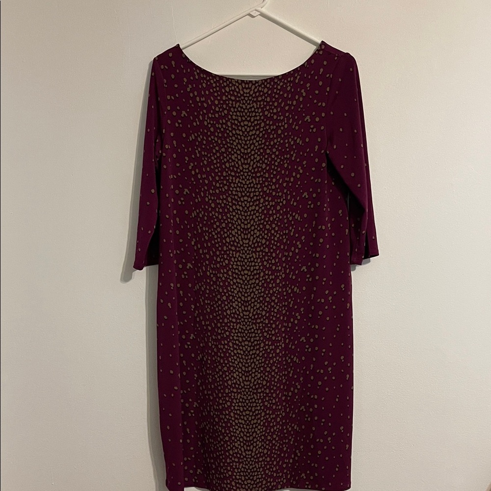 Leota Burgundy Long Sleeve Dress